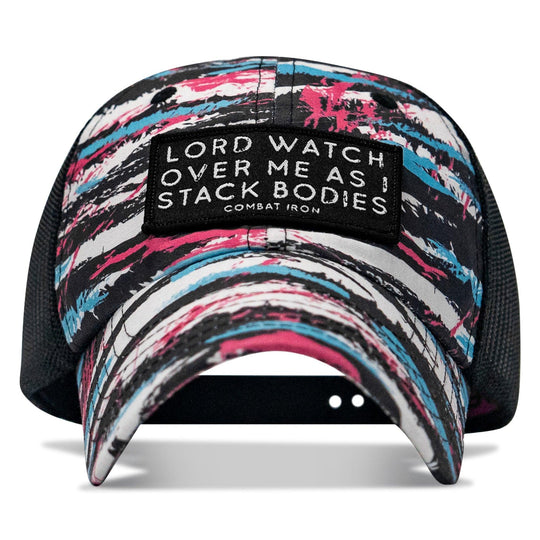 One Revolver Surfboards - Lord Watch Over Me As I Stack Bodies Patch Tactical Ripstop Mesh Snapback Hat HEADWEAR