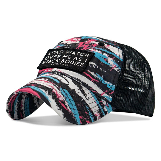 One Revolver Surfboards - Lord Watch Over Me As I Stack Bodies Patch Tactical Ripstop Mesh Snapback Hat HEADWEAR