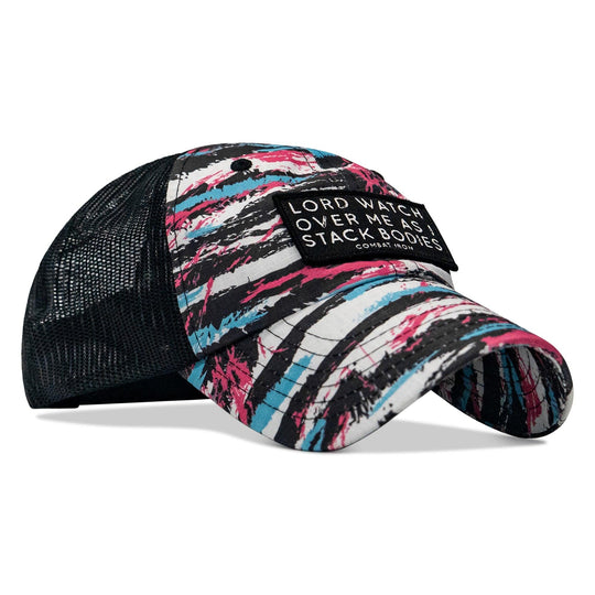 One Revolver Surfboards - Lord Watch Over Me As I Stack Bodies Patch Tactical Ripstop Mesh Snapback Hat HEADWEAR