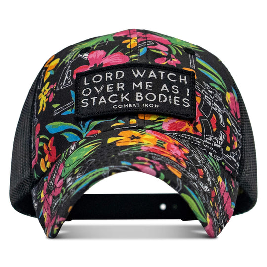 One Revolver Surfboards - Lord Watch Over Me As I Stack Bodies Patch Tactical Ripstop Mesh Snapback Hat HEADWEAR