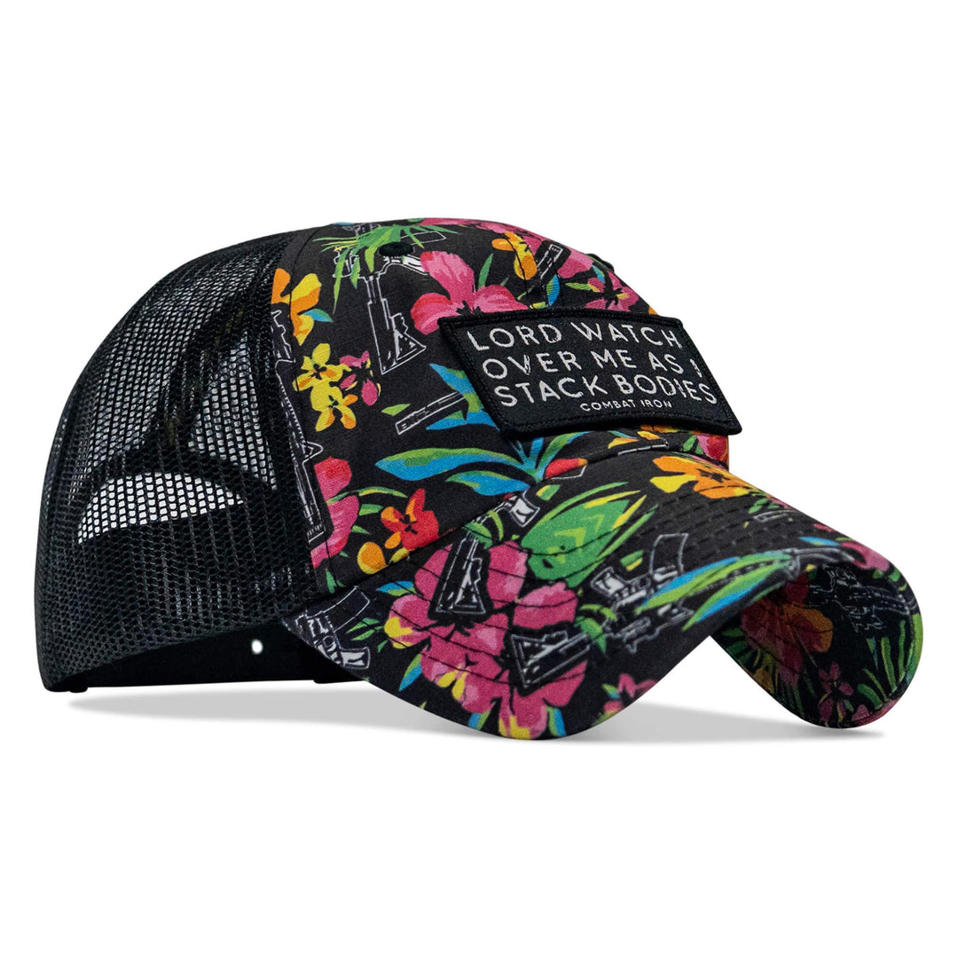 One Revolver Surfboards - Lord Watch Over Me As I Stack Bodies Patch Tactical Ripstop Mesh Snapback Hat HEADWEAR