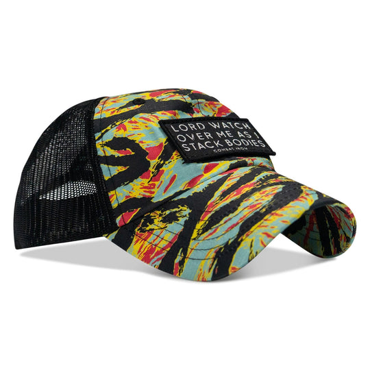 One Revolver Surfboards - Lord Watch Over Me As I Stack Bodies Patch Tactical Ripstop Mesh Snapback Hat HEADWEAR