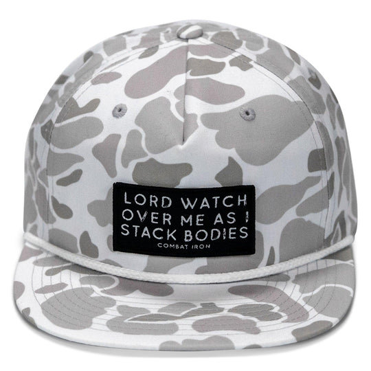 One Revolver Surfboards - Lord Watch Over Me As I Stack Bodies Patch Flatbill Hat HEADWEAR
