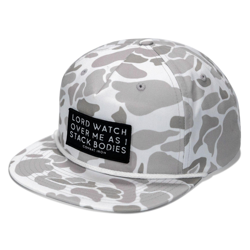 One Revolver Surfboards - Lord Watch Over Me As I Stack Bodies Patch Flatbill Hat HEADWEAR
