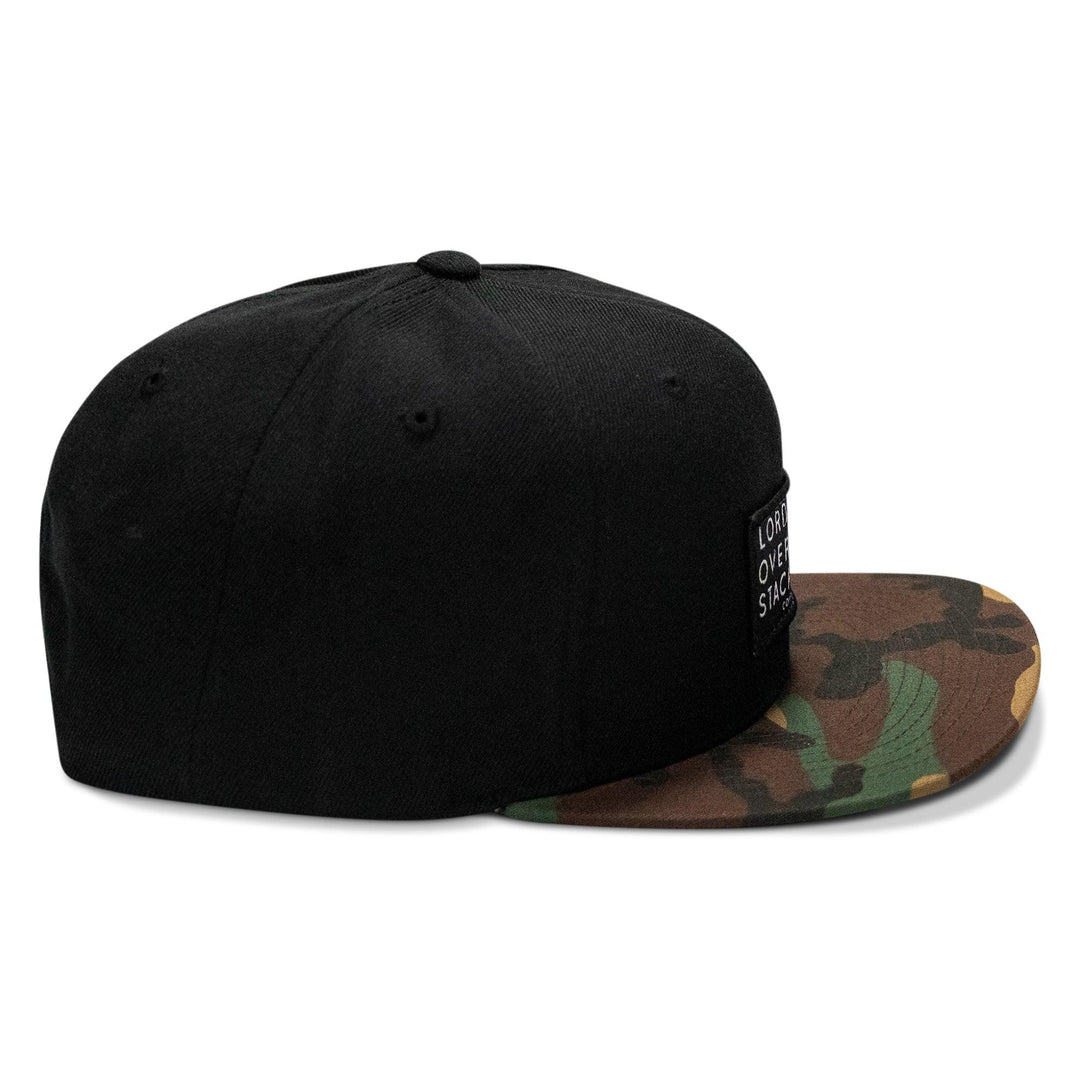 One Revolver Surfboards - Lord Watch Over Me As I Stack Bodies Patch Flatbill SnapBack Hat HEADWEAR
