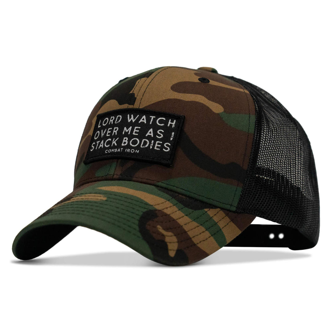 One Revolver Surfboards - Lord Watch Over Me As I Stack Bodies Patch Snapback Hat HEADWEAR