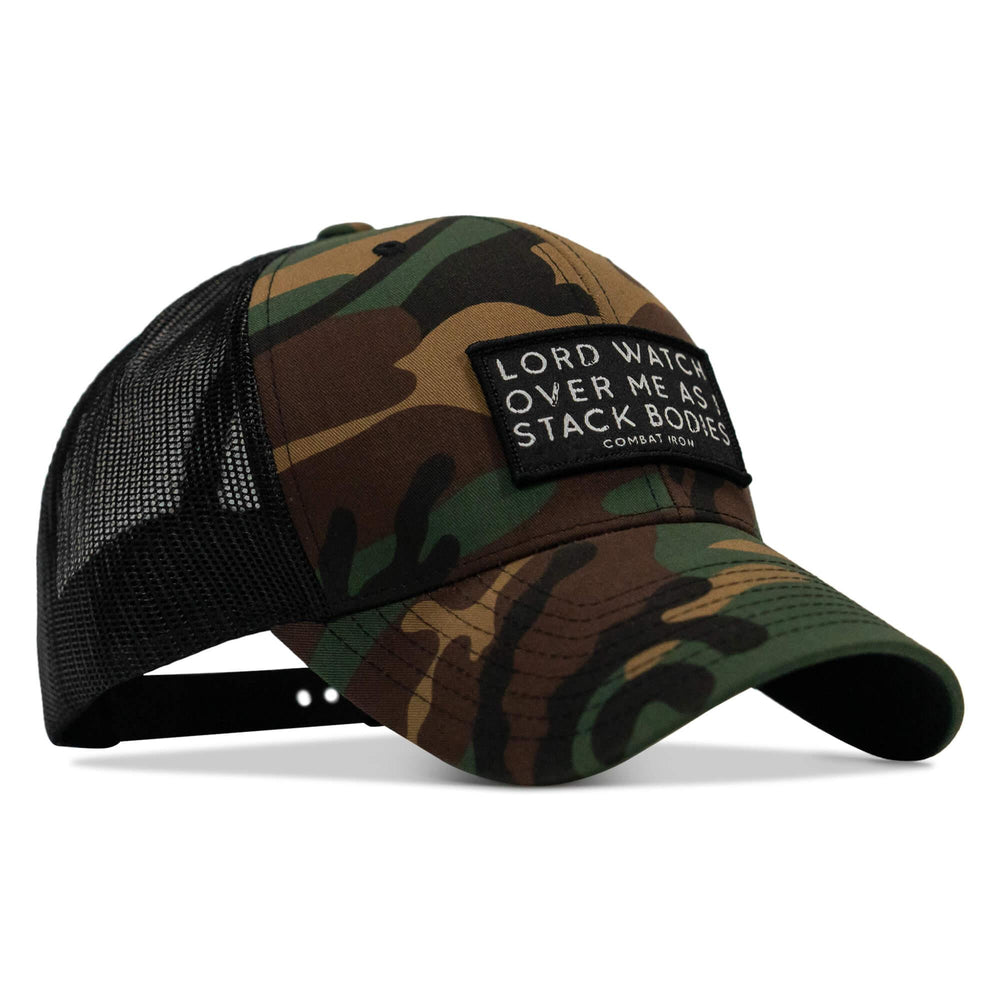One Revolver Surfboards - Lord Watch Over Me As I Stack Bodies Patch Snapback Hat HEADWEAR