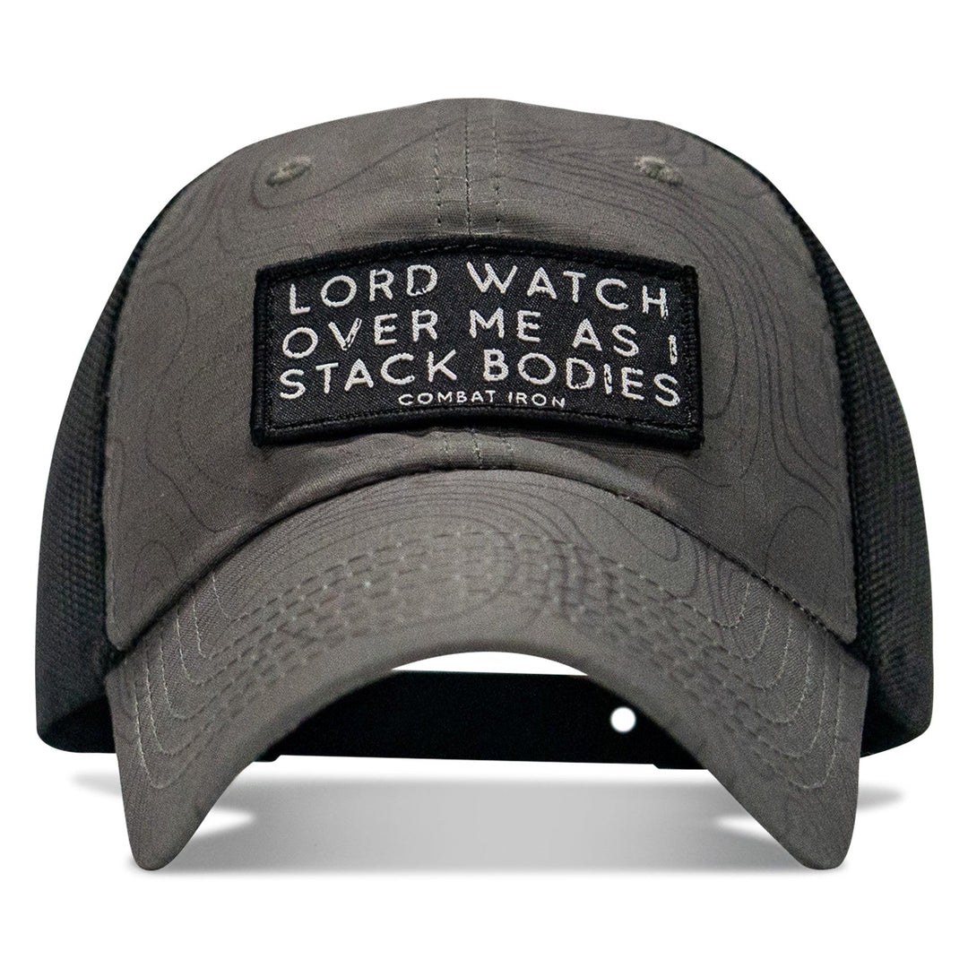 One Revolver Surfboards - Lord Watch Over Me As I Stack Bodies Patch Tactical Ripstop Mesh Snapback Hat HEADWEAR