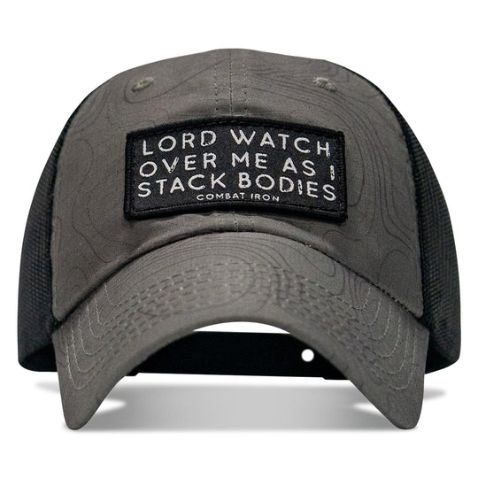 One Revolver Surfboards - Lord Watch Over Me As I Stack Bodies Patch Tactical Ripstop Mesh Snapback Hat HEADWEAR