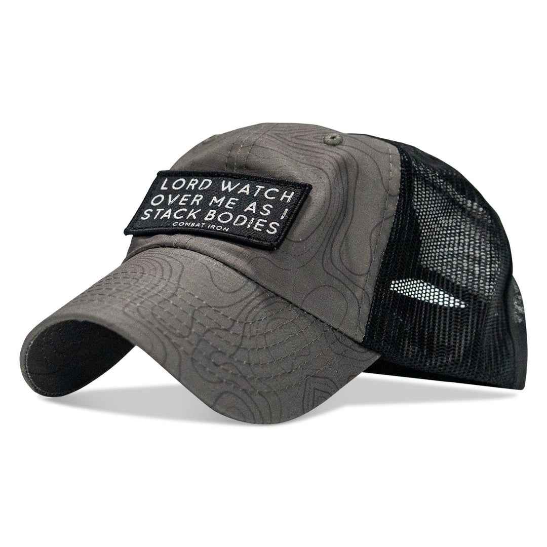 One Revolver Surfboards - Lord Watch Over Me As I Stack Bodies Patch Tactical Ripstop Mesh Snapback Hat HEADWEAR
