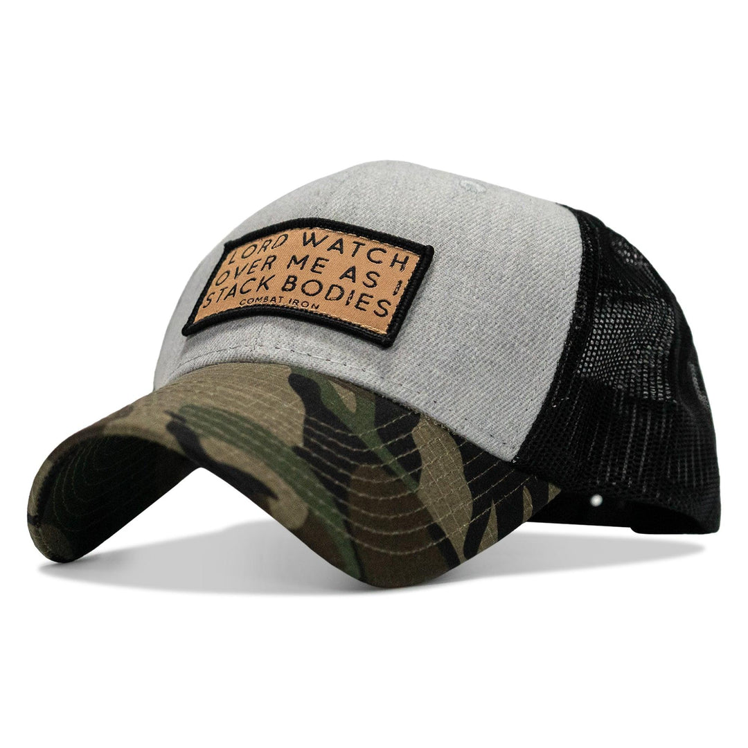 One Revolver Surfboards - Lord Watch Over Me As I Stack Bodies Tan Patch Snapback Hat HEADWEAR