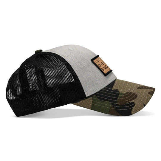 One Revolver Surfboards - Lord Watch Over Me As I Stack Bodies Tan Patch Snapback Hat HEADWEAR