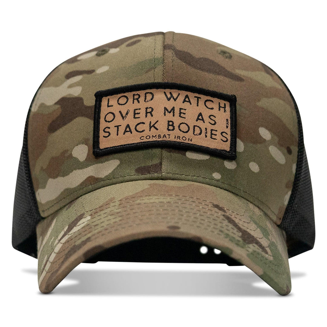 One Revolver Surfboards - Lord Watch Over Me As I Stack Bodies Tan Patch Snapback Hat HEADWEAR