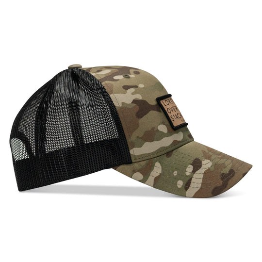One Revolver Surfboards - Lord Watch Over Me As I Stack Bodies Tan Patch Snapback Hat HEADWEAR