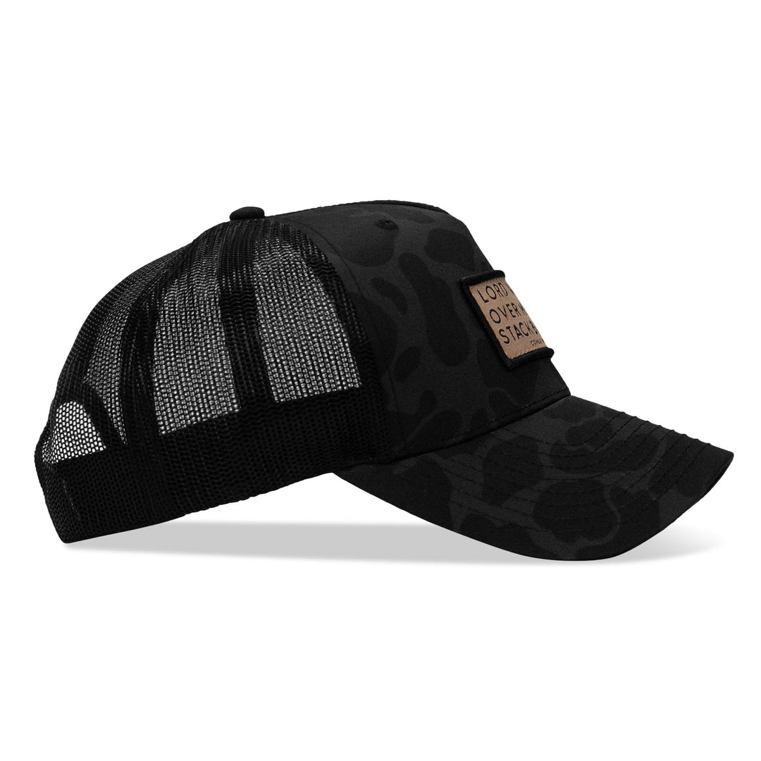 One Revolver Surfboards - Lord Watch Over Me As I Stack Bodies Tan Patch Snapback Hat HEADWEAR