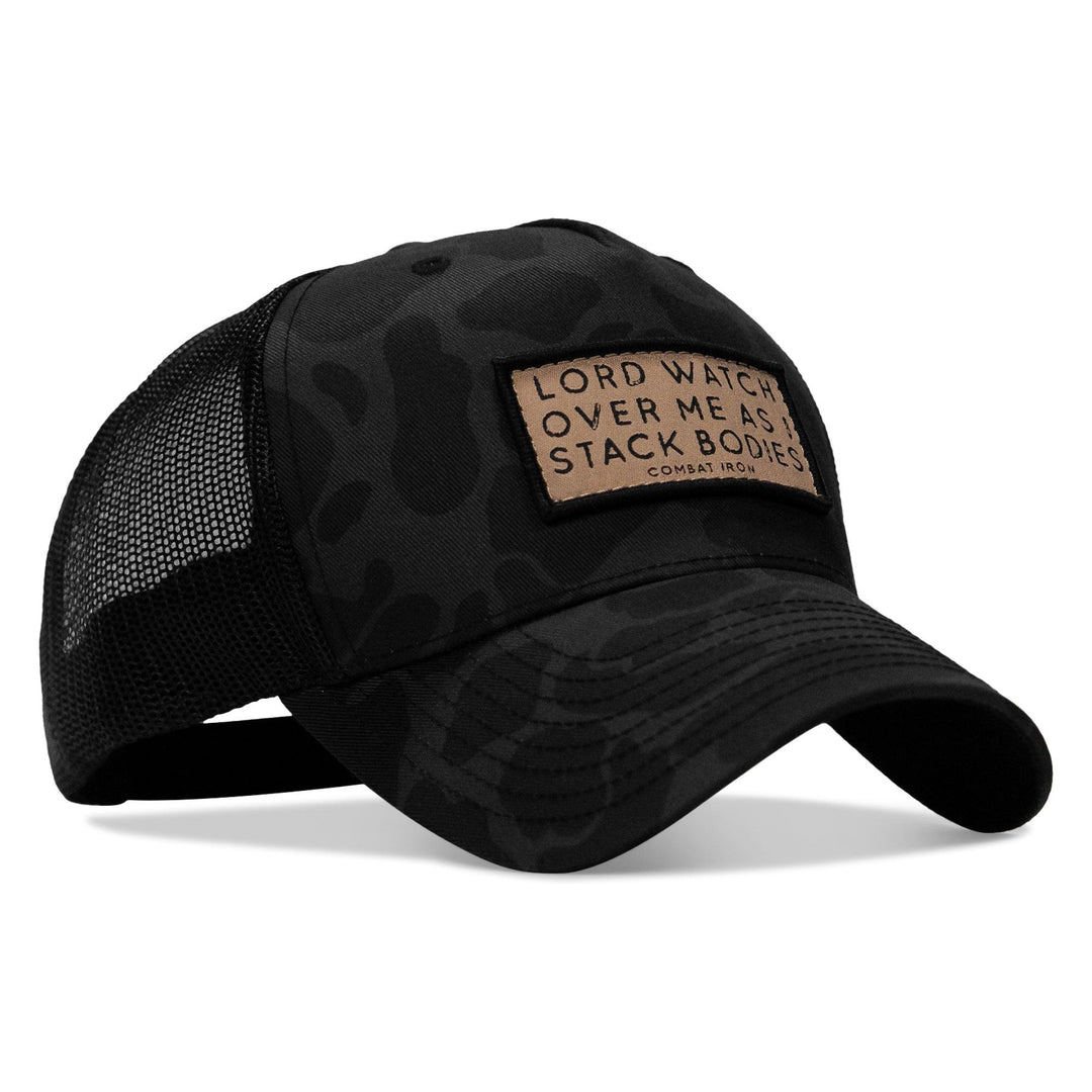 One Revolver Surfboards - Lord Watch Over Me As I Stack Bodies Tan Patch Snapback Hat HEADWEAR