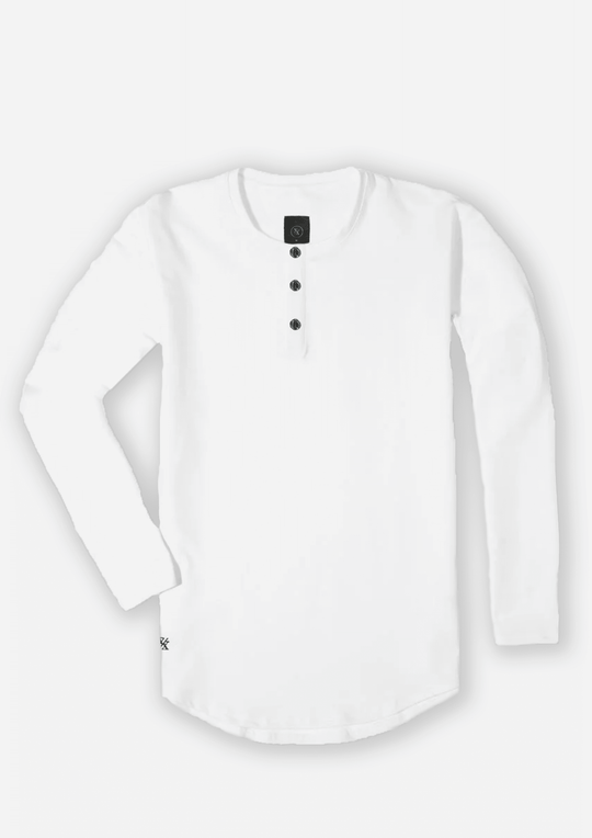 L/S Henley Curved Hem - One Revolver Surfboards