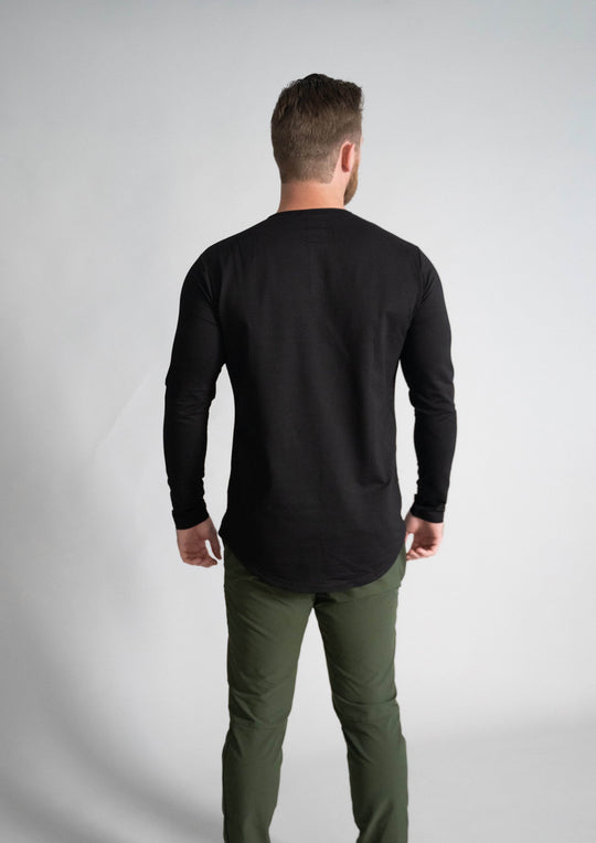 L/S Henley Curved Hem VX - One Revolver Surfboards