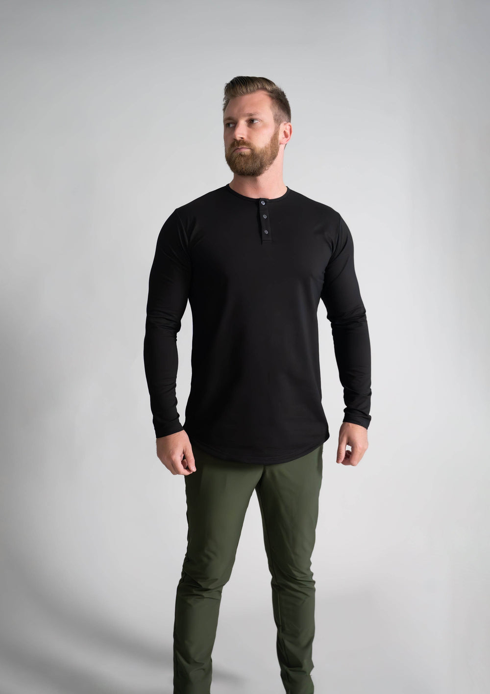 L/S Henley Curved Hem VX - One Revolver Surfboards