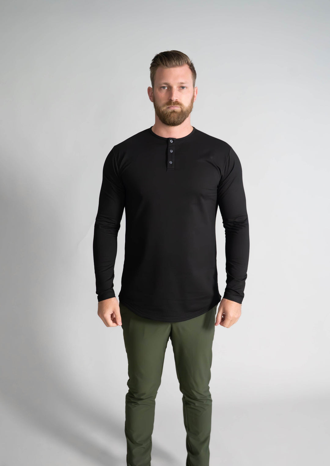 L/S Henley Curved Hem VX - One Revolver Surfboards