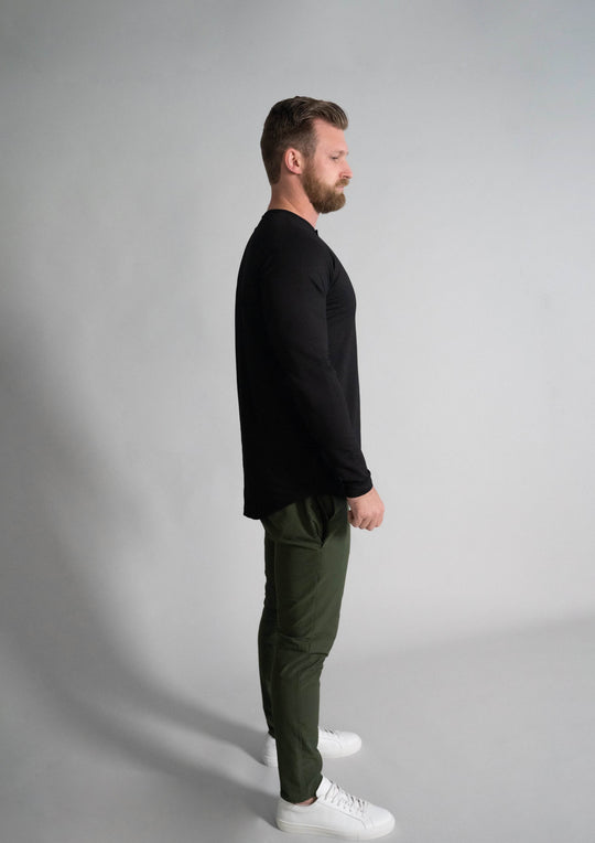 L/S Henley Curved Hem VX - One Revolver Surfboards