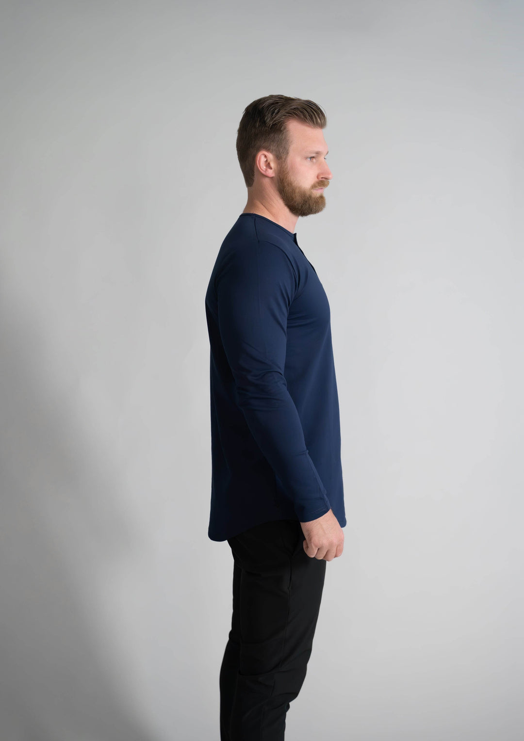 L/S Henley Curved Hem VX - One Revolver Surfboards