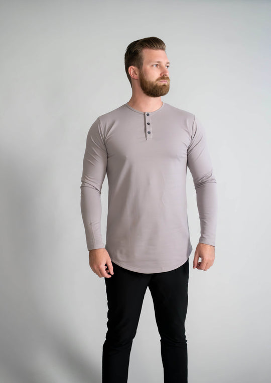 L/S Henley Curved Hem VX - One Revolver Surfboards