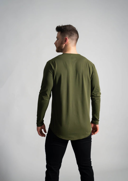 L/S Henley Curved Hem - One Revolver Surfboards