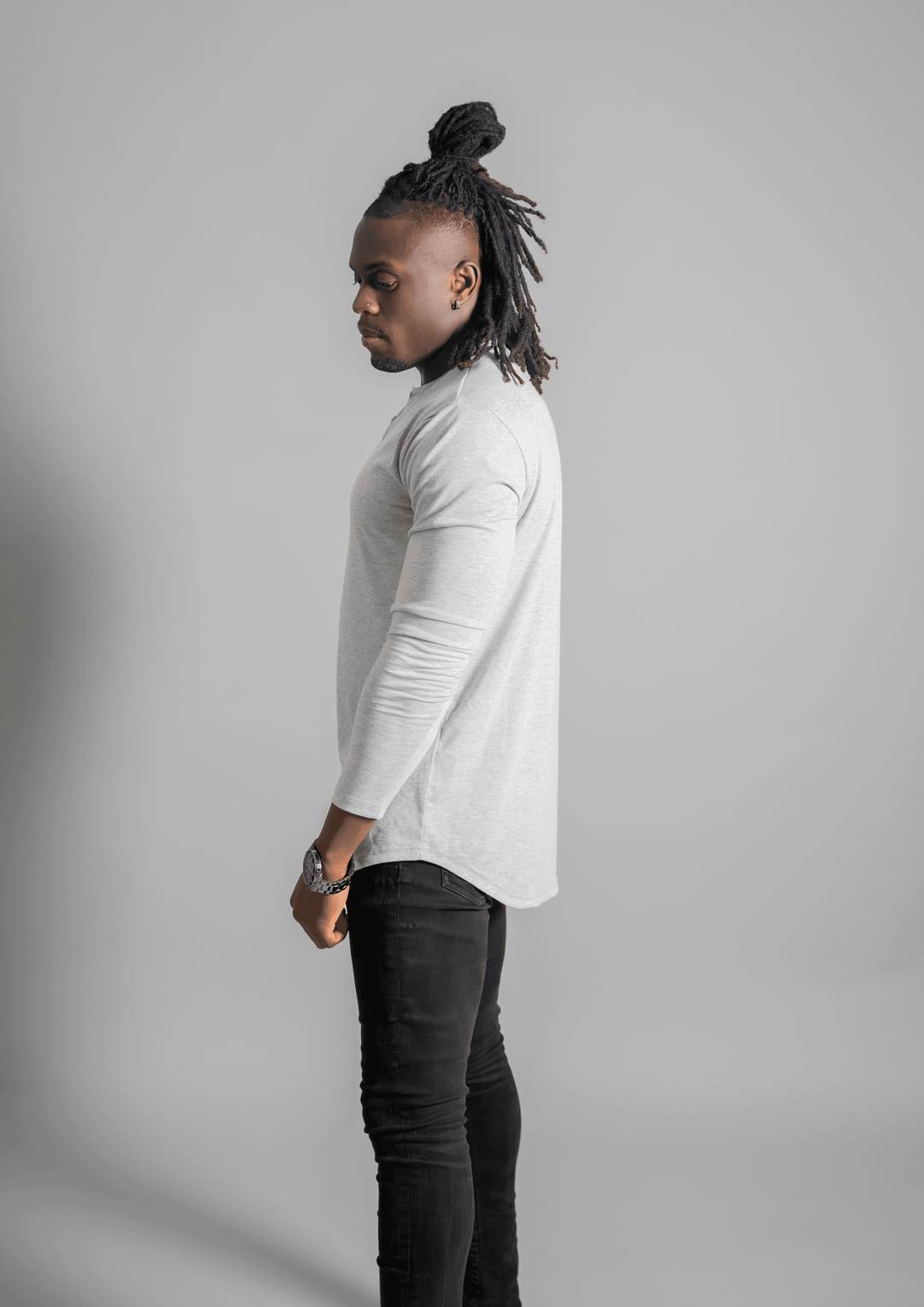 L/S Henley Curved Hem - One Revolver Surfboards