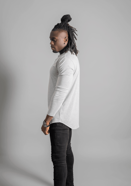 L/S Henley Curved Hem - One Revolver Surfboards