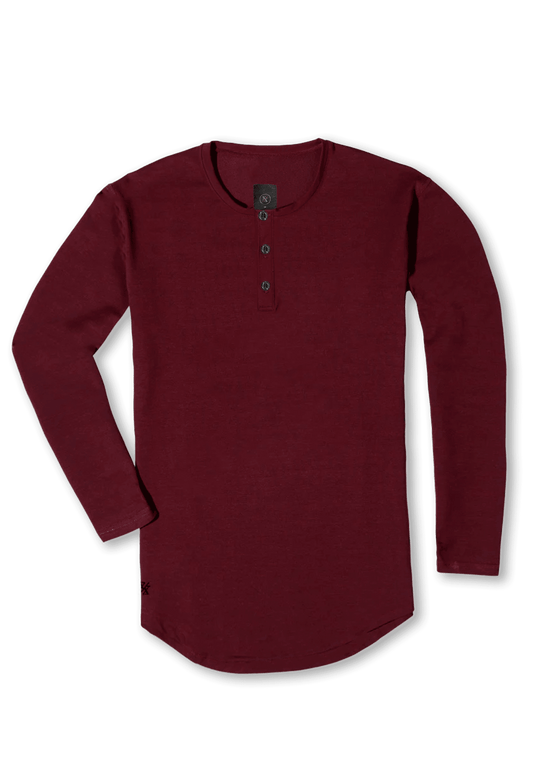 L/S Henley Curved Hem - One Revolver Surfboards