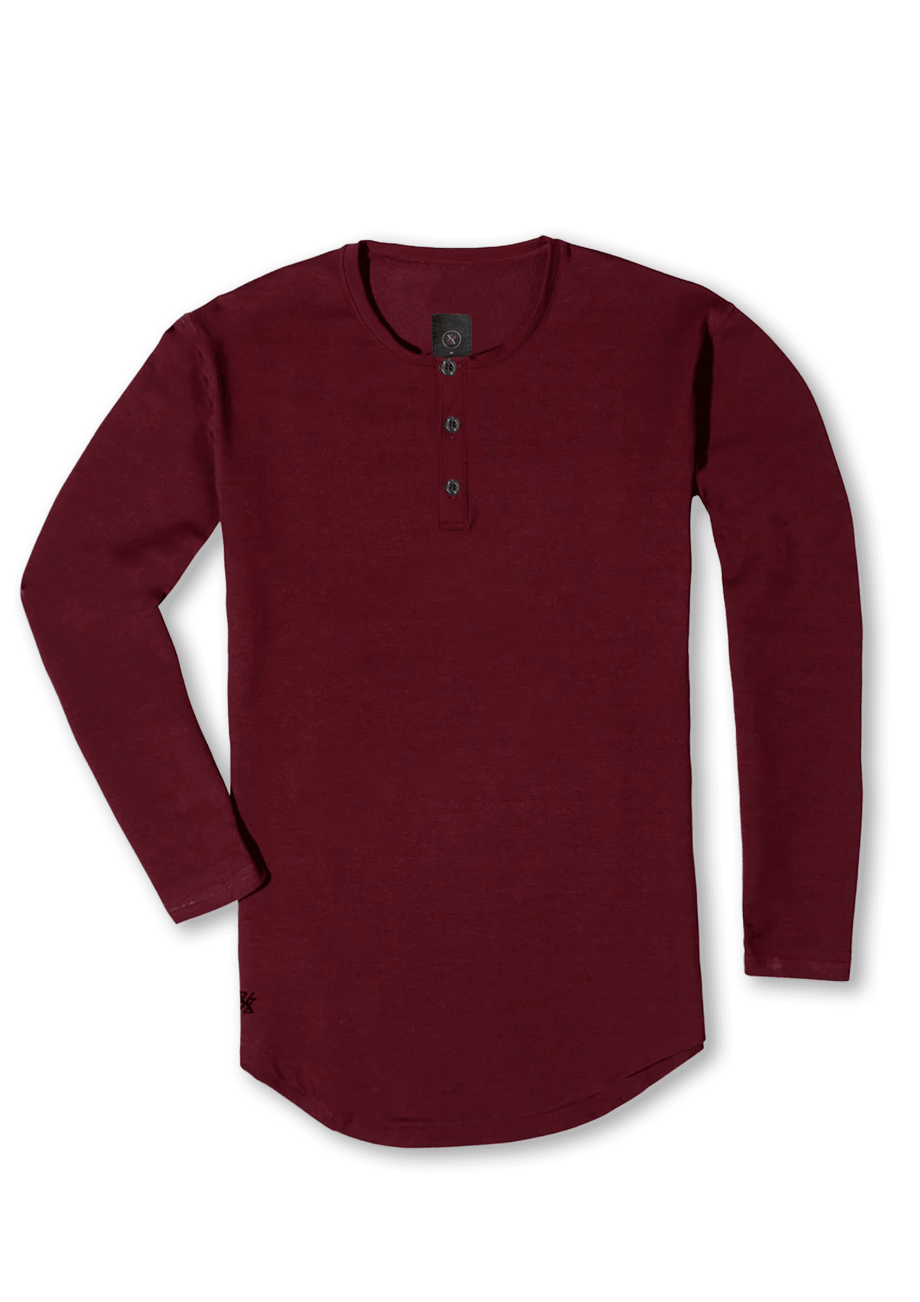 L/S Henley Curved Hem - One Revolver Surfboards