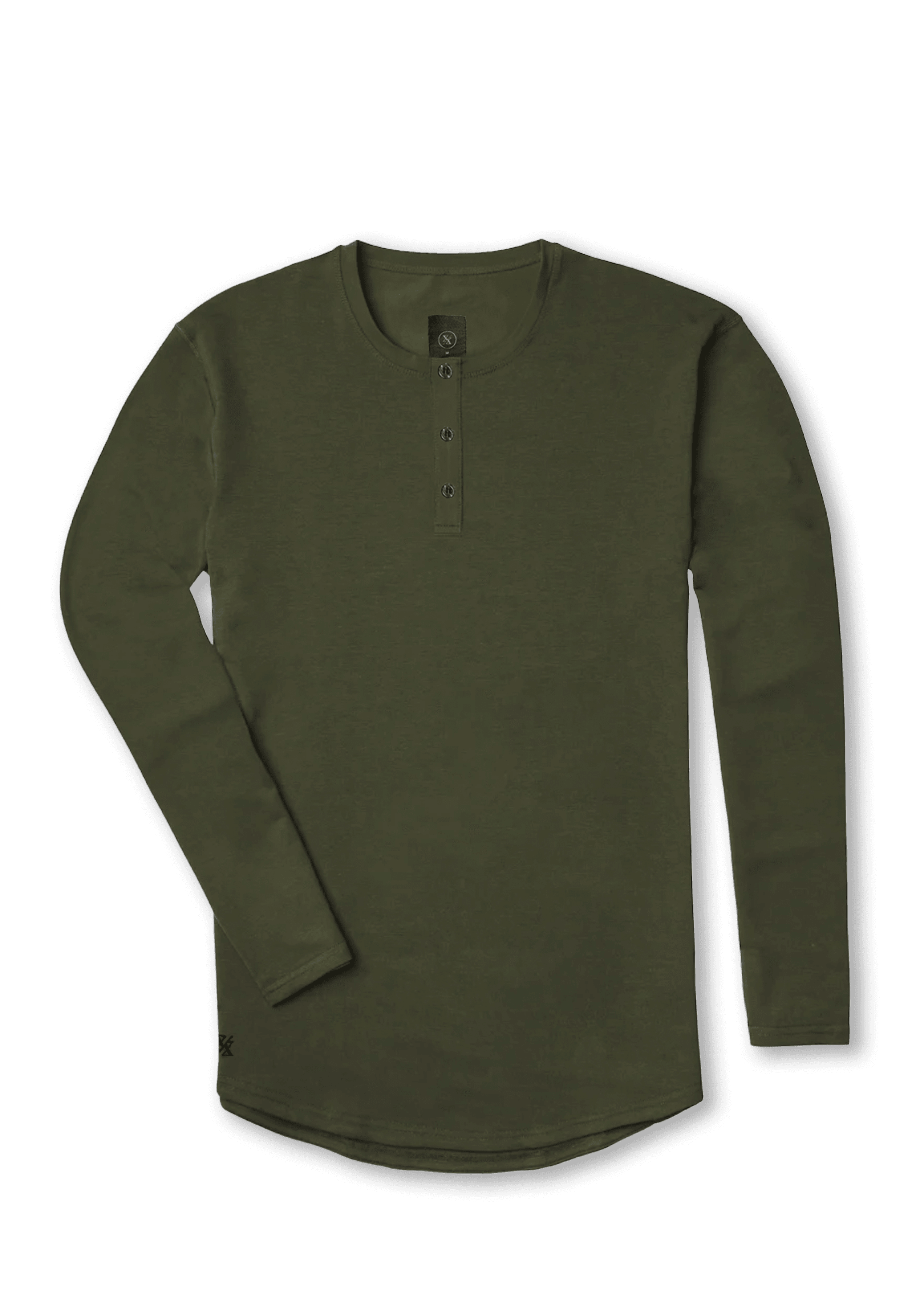 L/S Henley Curved Hem - One Revolver Surfboards