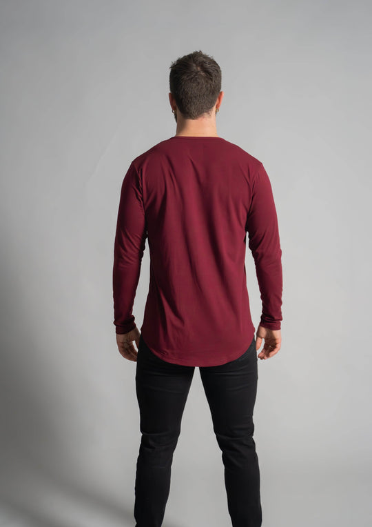 L/S Henley Curved Hem - One Revolver Surfboards