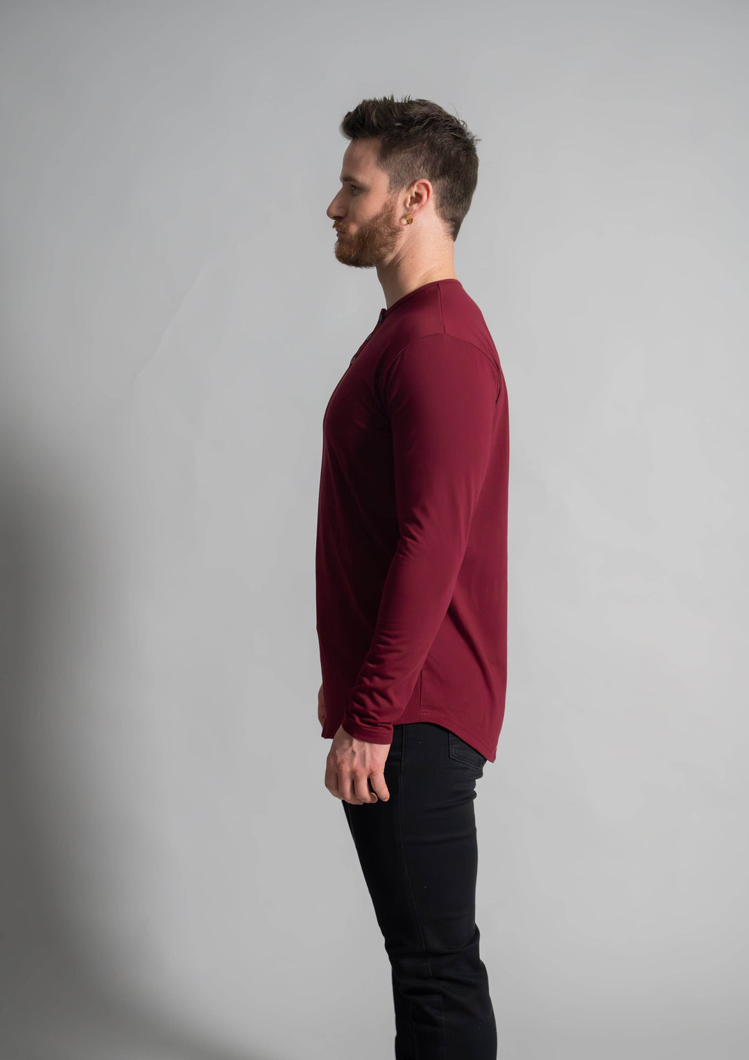 L/S Henley Curved Hem - One Revolver Surfboards