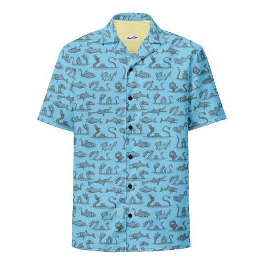 Legends of the Deep Button Down Hawaiian Shirt - One Revolver Surfboards