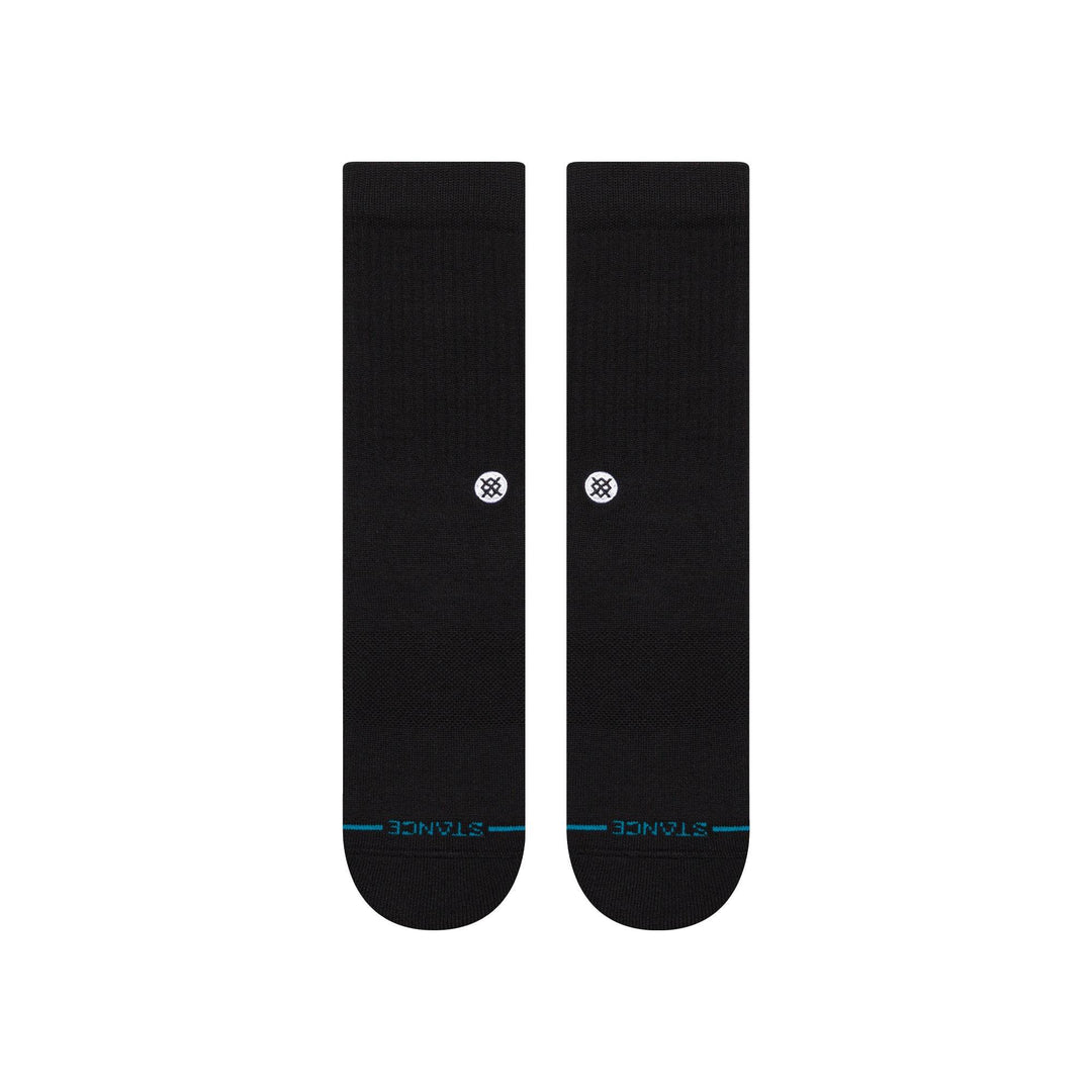 Stance Icon Crew Socks - Black/White - One Revolver Surfboards