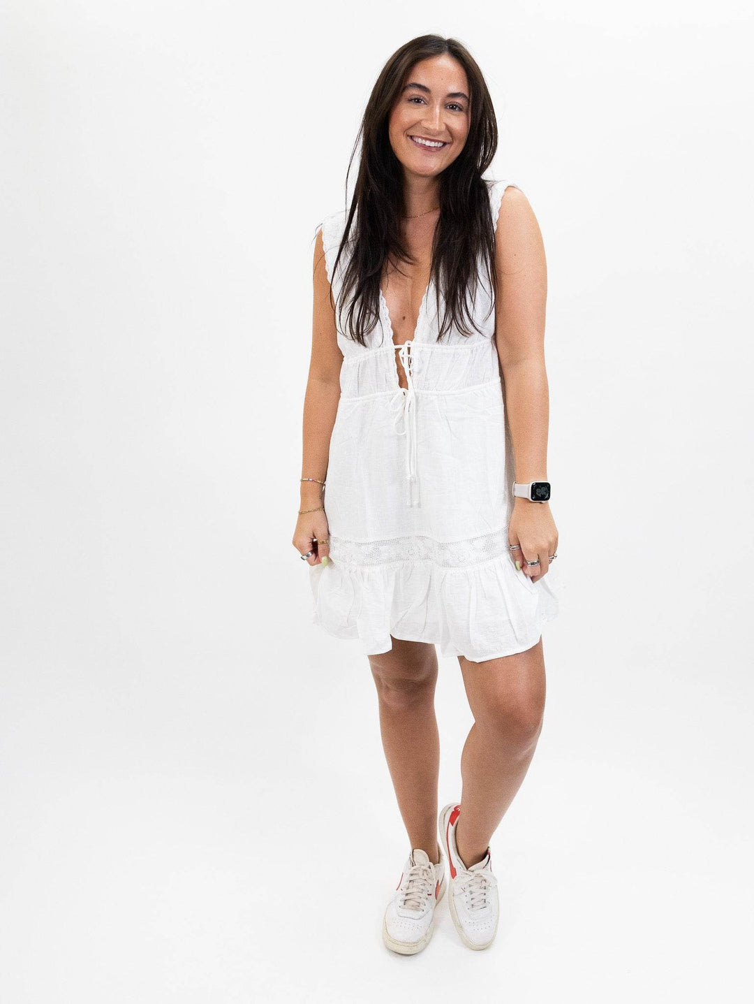 Nia Khloe Dress - White - One Revolver Surfboards
