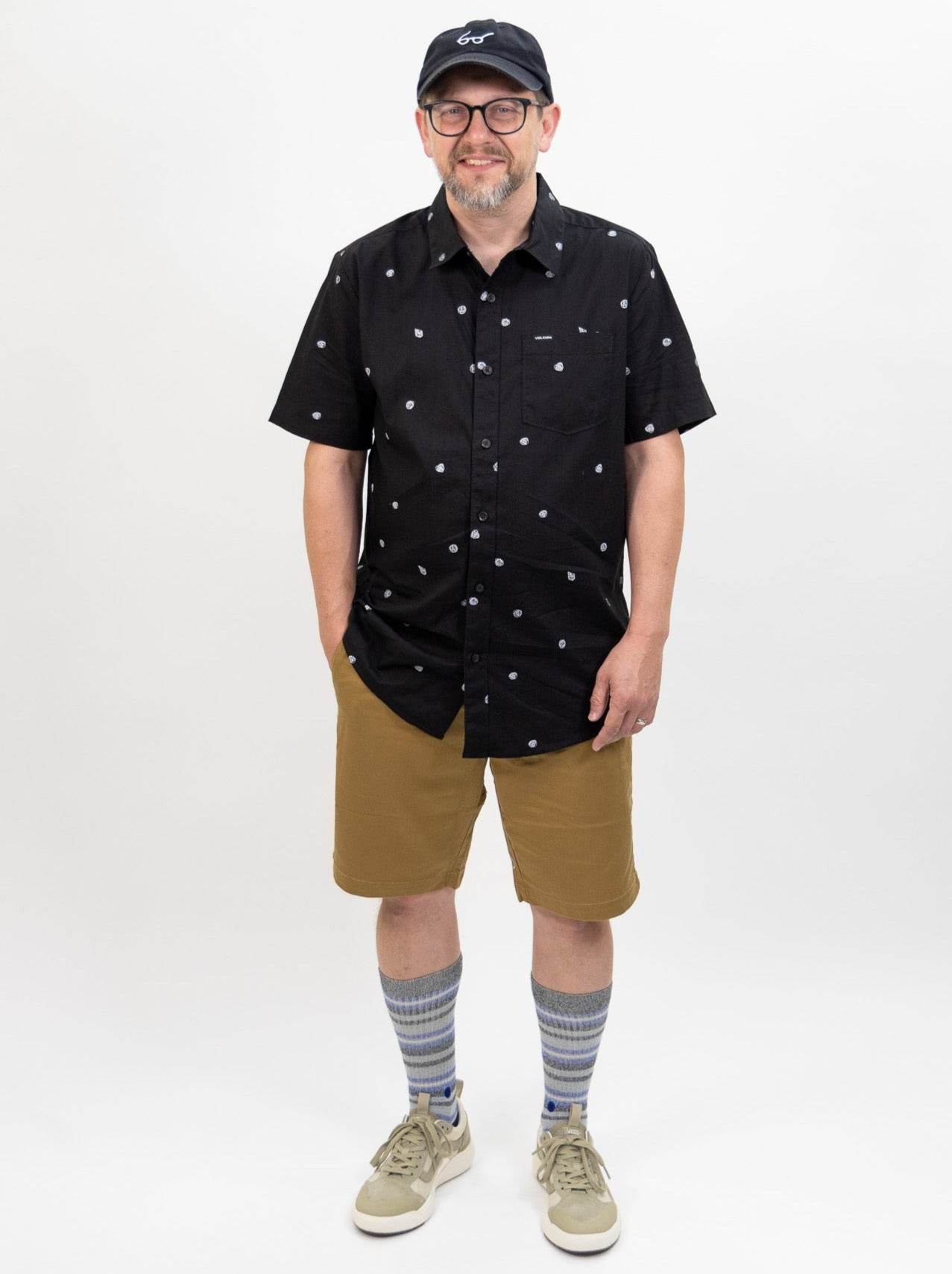 Volcom Frickin Elastic Waist Shorts - Dark Khaki - One Revolver Surfboards