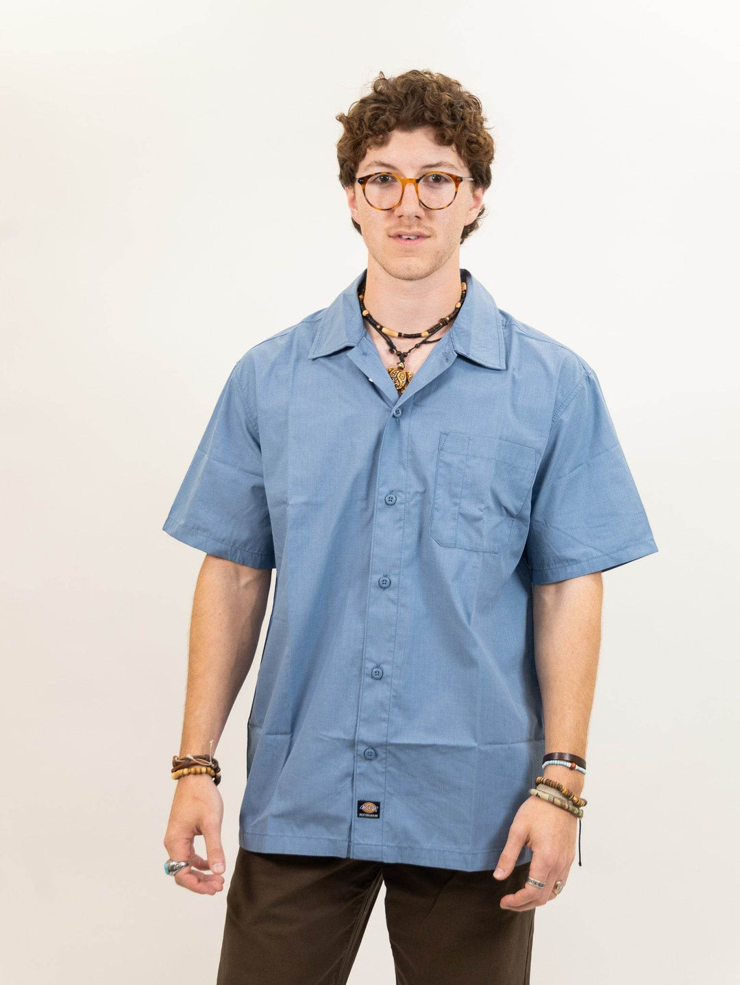 Dickies Skateboarding Waynesboro Shirt - Cornet Blue Chambray - One Revolver Surfboards