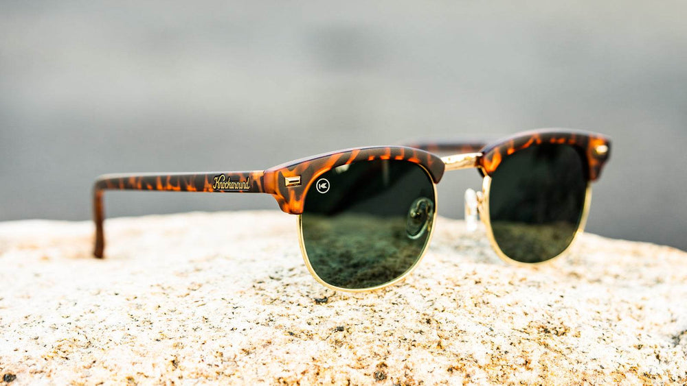 Matte Tortoise Shell & Gold Brooklines - One Revolver Surfboards