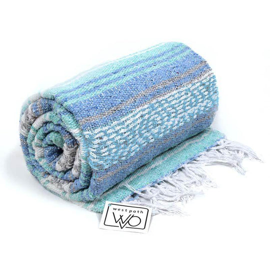 Mint Blue Ocean Mexican Falsa Yoga Blanket - One Revolver Surfboards