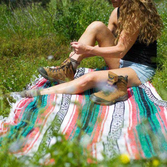 Coral & Sea Green Falsa Yoga Blanket - One Revolver Surfboards