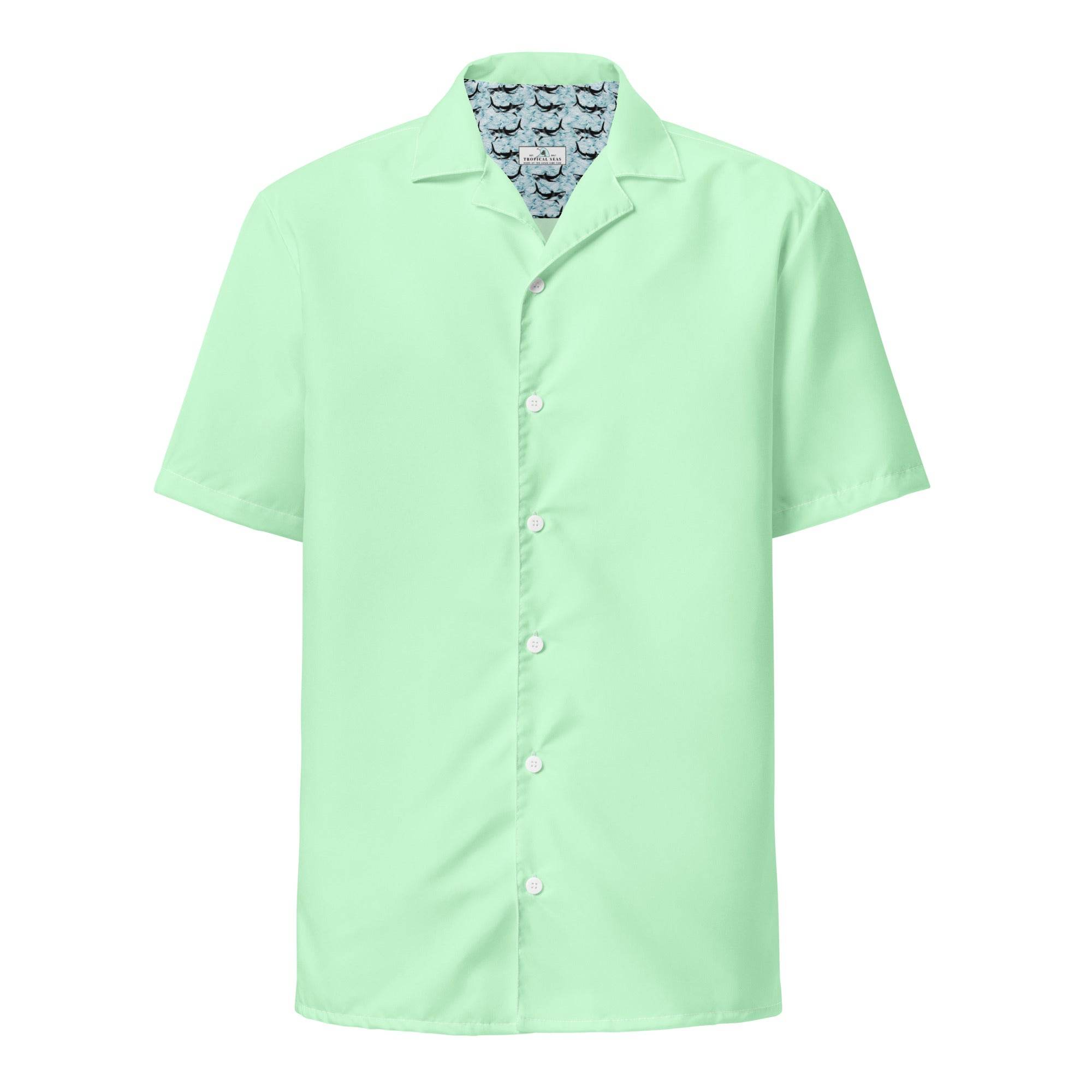 Labelless Mint Green Button Down Camp Shirt - One Revolver Surfboards