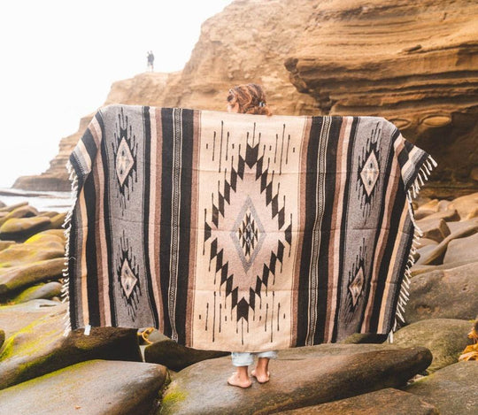 Brown Wool Mexican Blanket - One Revolver Surfboards