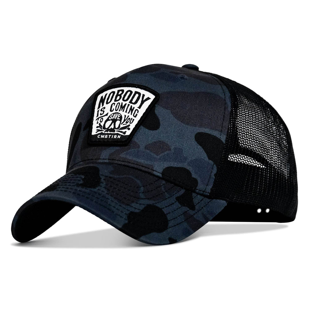 Nobody Is Coming To Save You Skull Patch Snapback Hat - One Revolver Surfboards