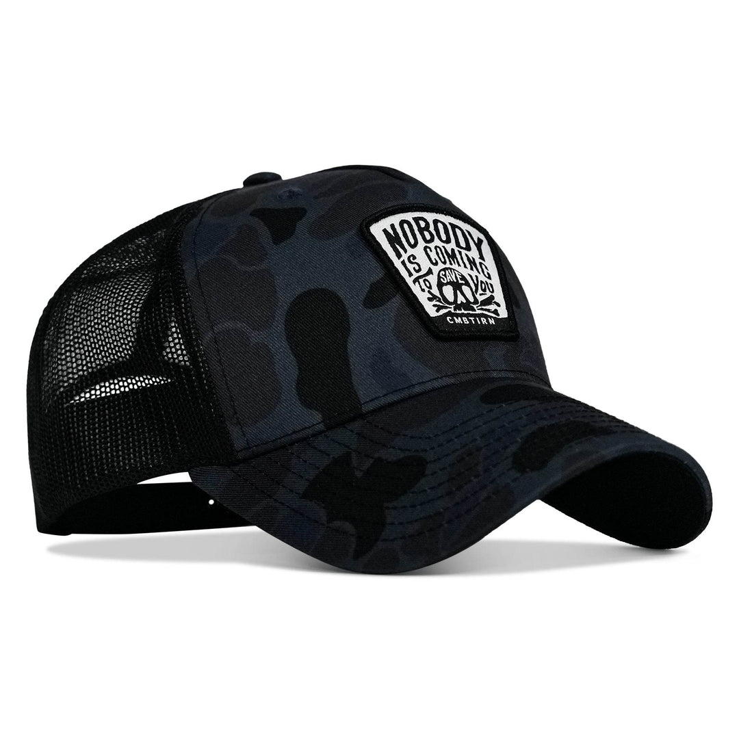 Nobody Is Coming To Save You Skull Patch Snapback Hat - One Revolver Surfboards