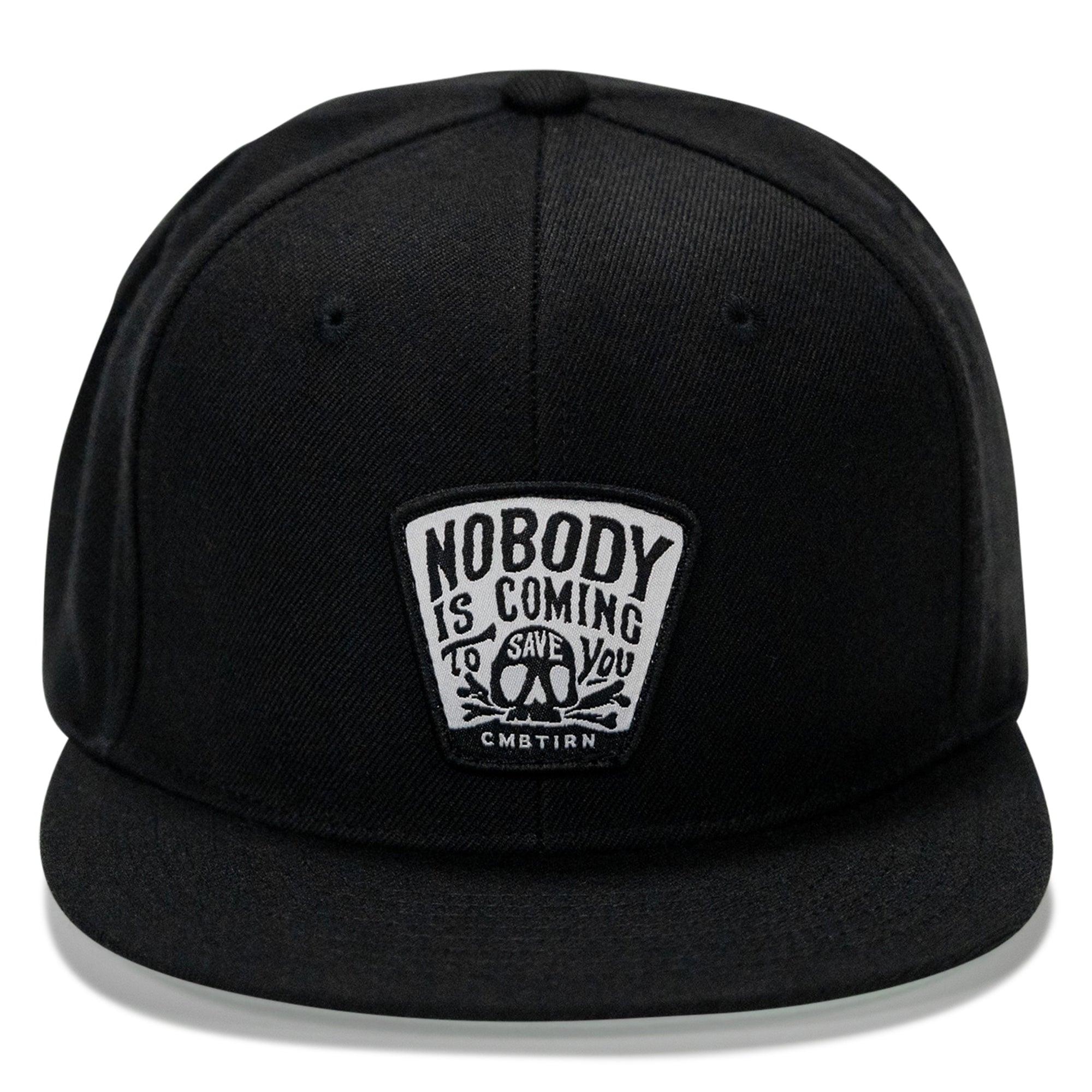 One Revolver Surfboards - Nobody Is Coming To Save You Skull Patch Flatbill Snapback Hat HEADWEAR