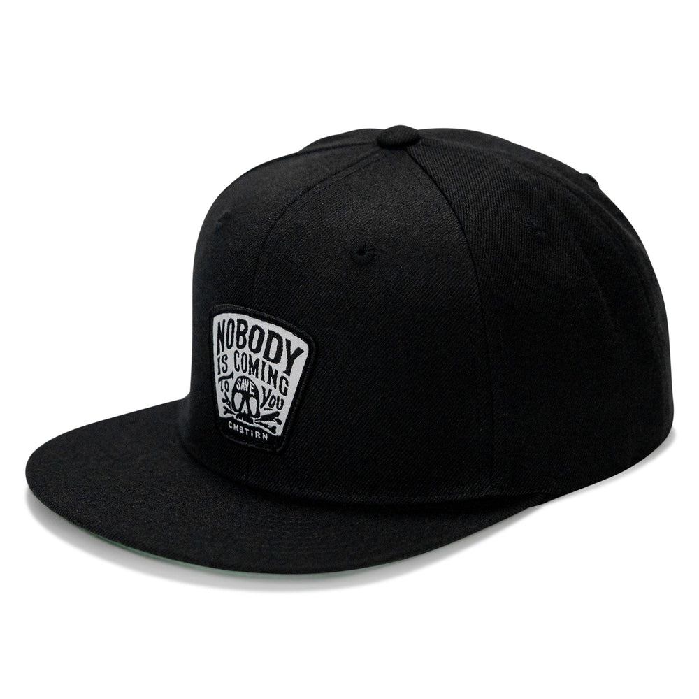 One Revolver Surfboards - Nobody Is Coming To Save You Skull Patch Flatbill Snapback Hat HEADWEAR