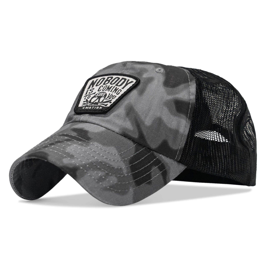 Nobody Is Coming To Save You Skull Patch Ripstop Snapback - One Revolver Surfboards